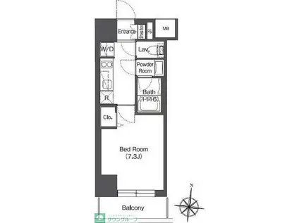 コンフォリア大島DEUX(1K/8階)の間取り写真