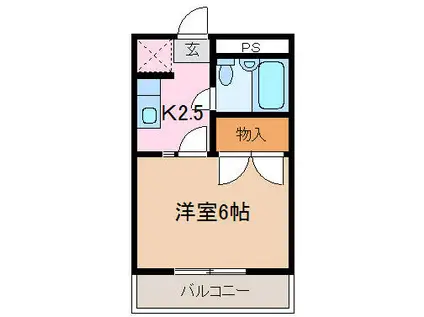 シャルム南佐古(1K/1階)の間取り写真