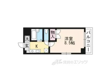 メゾンクレール(1K/4階)の間取り写真