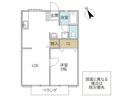 三の丸パークハイツ(1LDK/1階)の間取り写真