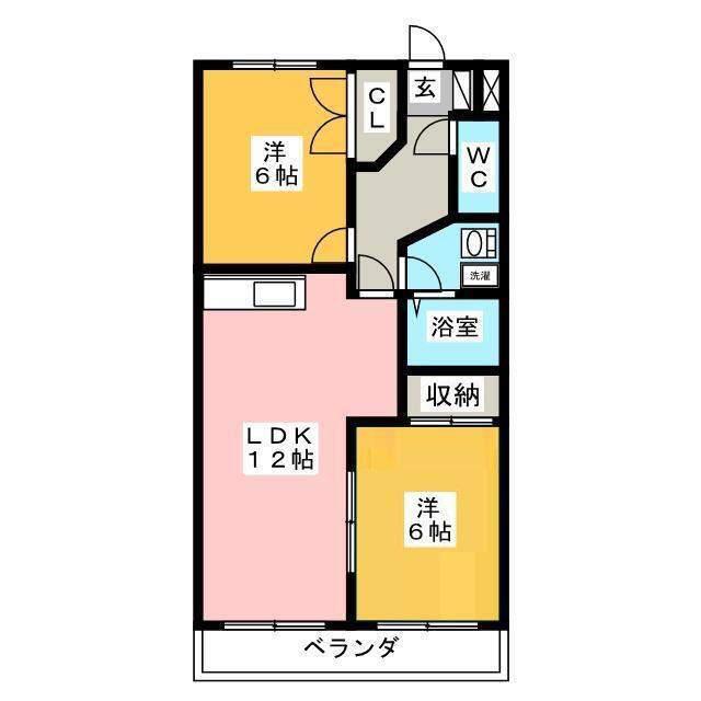 C・ISLAND 14(2LDK/5階)の間取り写真