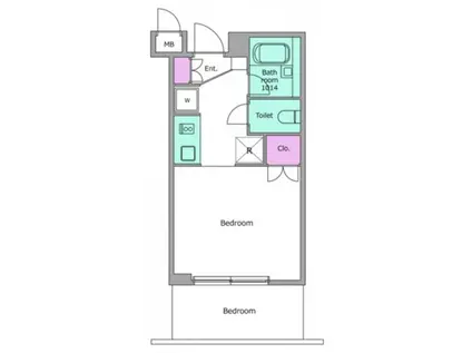レジディア川崎(ワンルーム/10階)の間取り写真