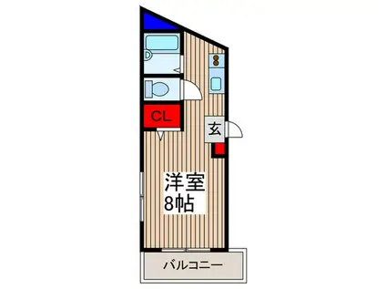 アベニール(ワンルーム/2階)の間取り写真