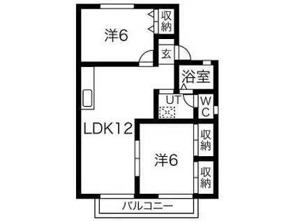 BROS.K(2LDK/1階)の間取り写真