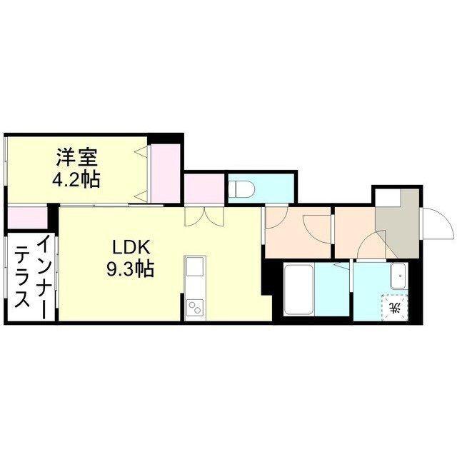 メゾン・ド・コローレ(1LDK/1階)の間取り写真