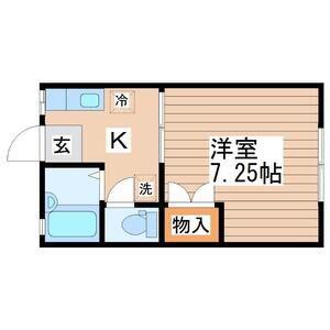 メゾンラフィーネ(1K/2階)の間取り写真
