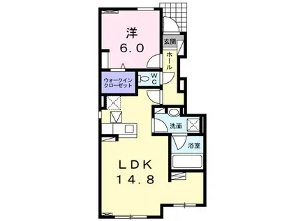 ベル アンジュ II(1LDK/1階)の間取り写真