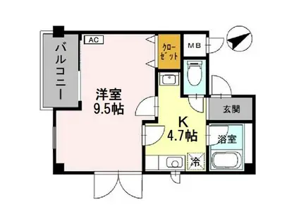 ベル・エ・ポック(1K/3階)の間取り写真