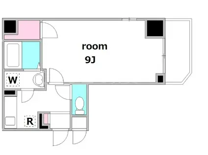 ダーウィン スクエアII(1K/2階)の間取り写真