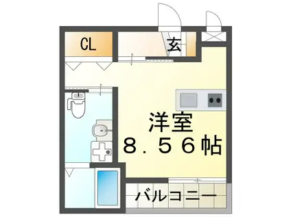 ARPEGGIO垂水(1K/3階)の間取り写真