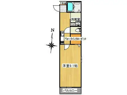 BONOS(1K/3階)の間取り写真