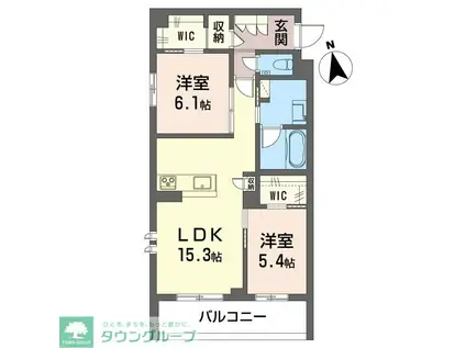 ノールフェリシモ(2LDK/3階)の間取り写真