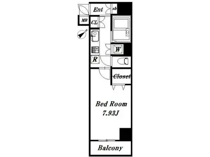 ドルチェ銀座東弐番館(1K/5階)の間取り写真