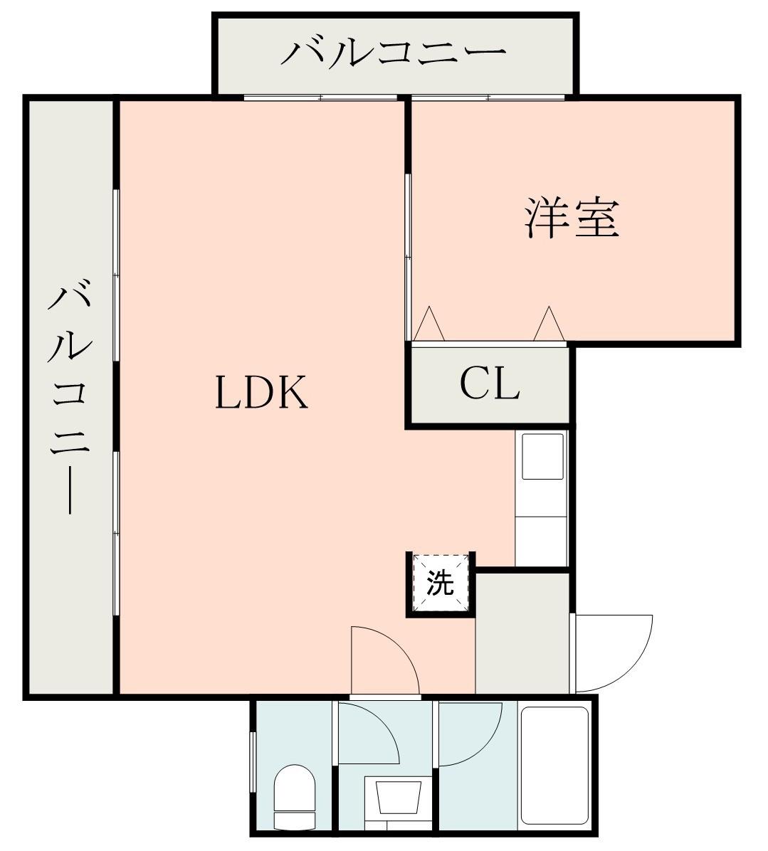 サンシャイン和田(1LDK/4階)の間取り写真