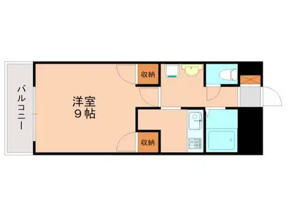 Kプラザ(1K/2階)の間取り写真