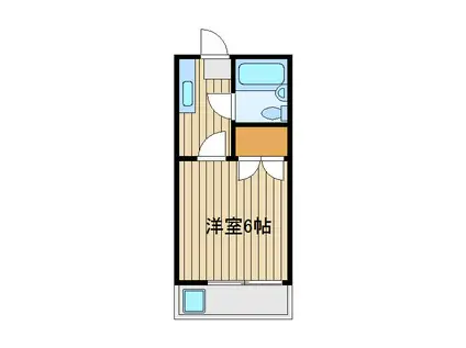 アペックス(1K/1階)の間取り写真