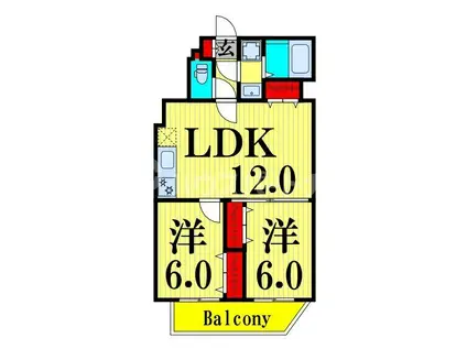D LUMIERE東日暮里(2LDK/4階)の間取り写真