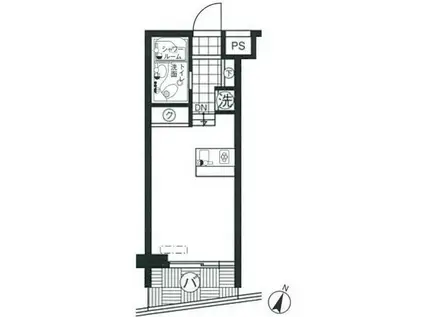 スカイコート学芸大学壱番館(ワンルーム/2階)の間取り写真