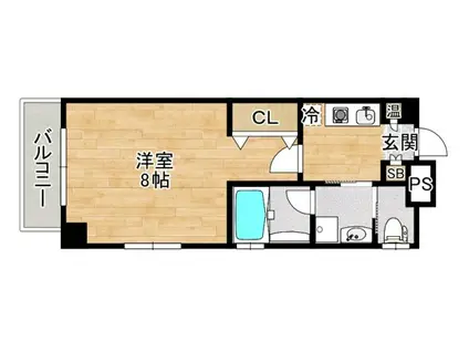 ハイムタケダT-12(1K/3階)の間取り写真