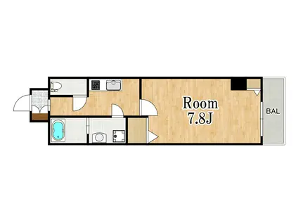 レジュールアッシュPREMIUM TWINーI(1K/9階)の間取り写真