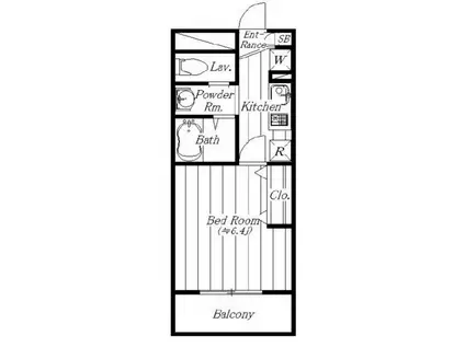 アンプルール フェール K.YU(1K/3階)の間取り写真