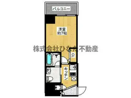 プリエールTAT江戸堀(1K/4階)の間取り写真