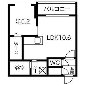 カームヴィレッジ(1LDK/4階)の間取り写真