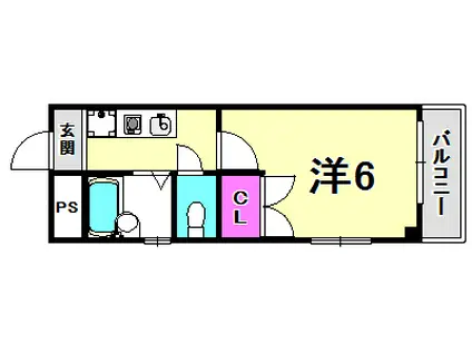 ワンズ仁川(1K/3階)の間取り写真