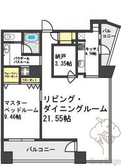 ザ タワー大阪レジデンス(1SLDK/4階)の間取り写真