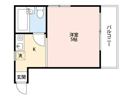 エクセルコーポ(ワンルーム/1階)の間取り写真