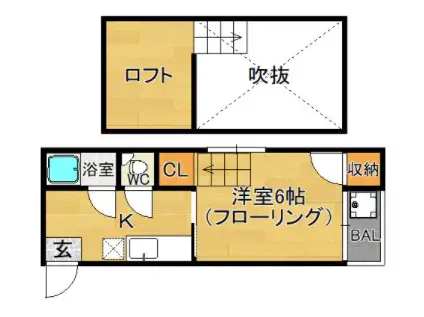 クオリティ井尻(1K/1階)の間取り写真