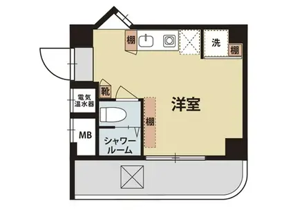 ジェイラム横濱(ワンルーム/3階)の間取り写真