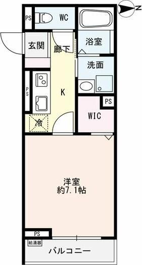 アーバン・ベース(1K/2階)の間取り写真