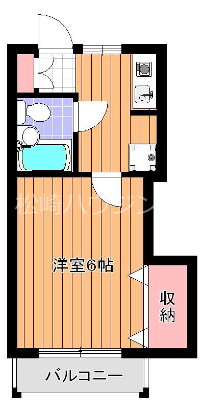富士コーポ(1K/3階)の間取り写真