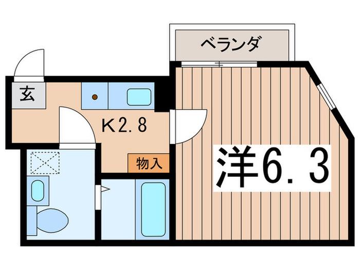 カンパニュラ(1K/3階)の間取り写真