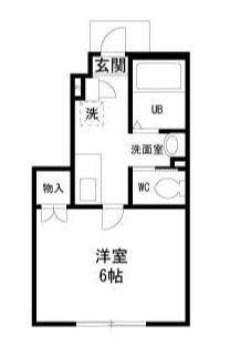 WOOD SPACE OKUSAWA(1K/1階)の間取り写真