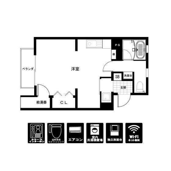パークマンション(ワンルーム/3階)の間取り写真