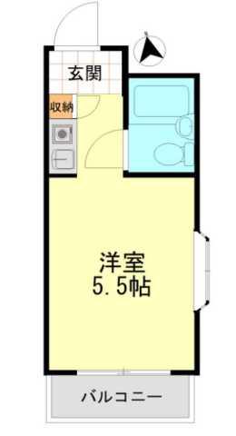 ライオンズマンション椎名町駅前(ワンルーム/3階)の間取り写真