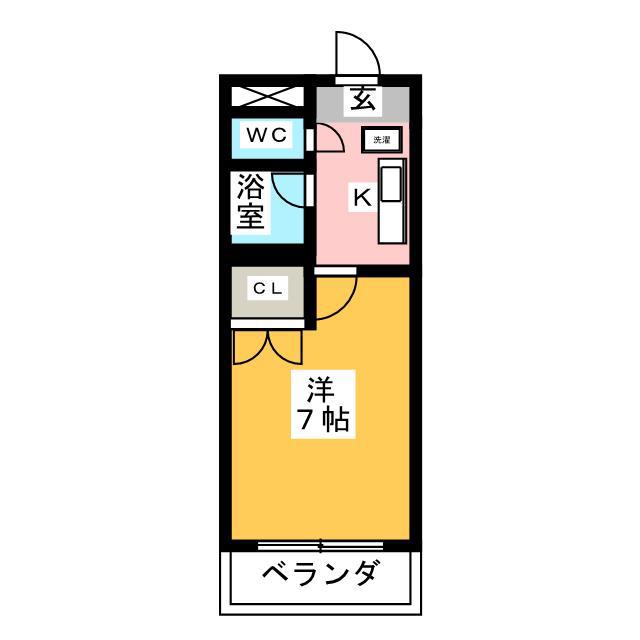 FFF-太田(1K/1階)の間取り写真