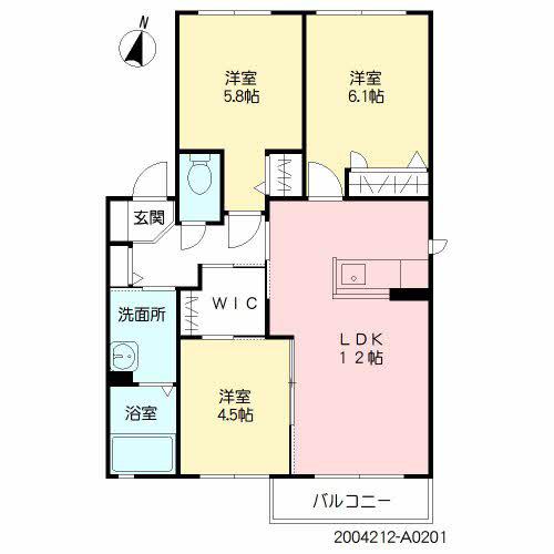 ローゼン(3LDK/2階)の間取り写真
