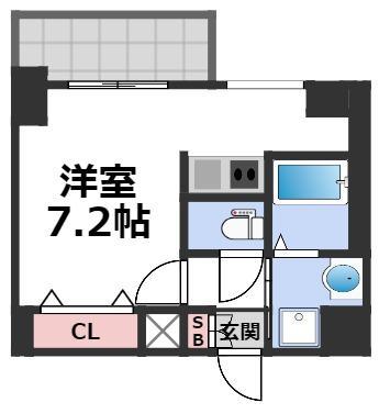 フォーリアライズ大阪エレナ(1K/9階)の間取り写真