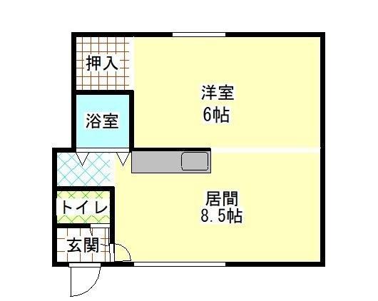 トマトハイツ(1DK/1階)の間取り写真