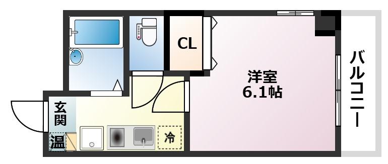 本山ヤングパレス(1K/3階)の間取り写真