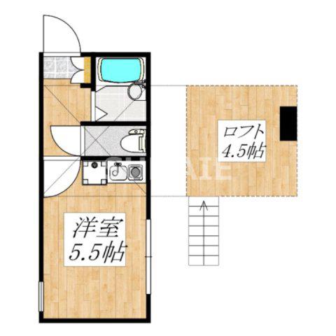 コンフォルタ飛鳥山(1K/2階)の間取り写真