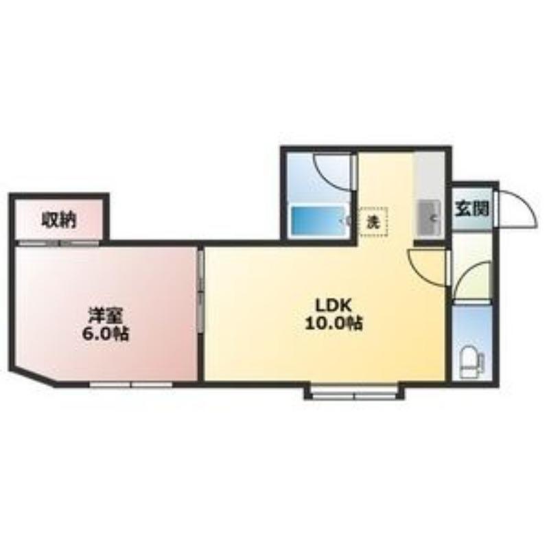 コンフォートK152(1LDK/2階)の間取り写真