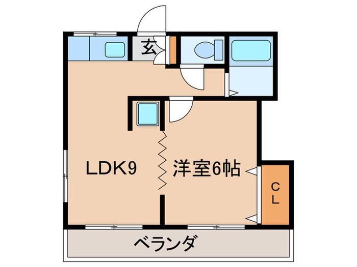 コーポ洋山(1LDK/1階)の間取り写真