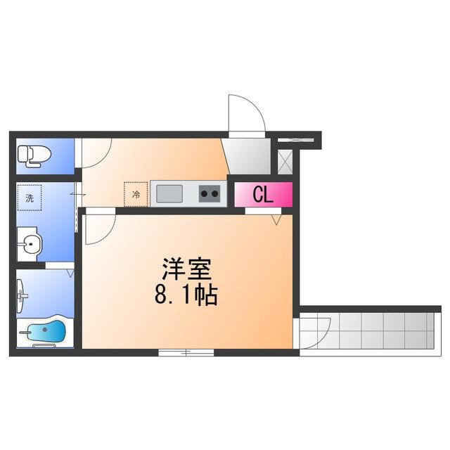 フジパレス堺鳳中VI番館(1K/1階)の間取り写真