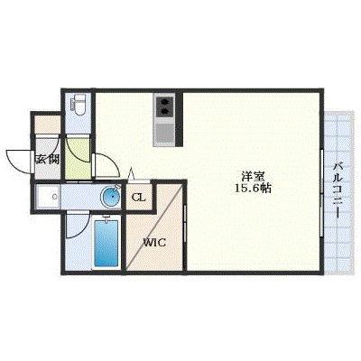 N・O医大南(ワンルーム/2階)の間取り写真