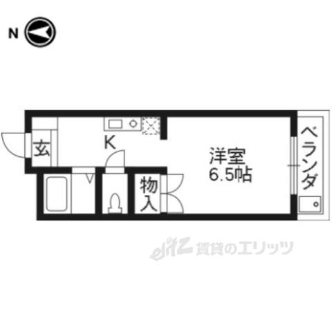 ジュネス美也古1(1K/2階)の間取り写真