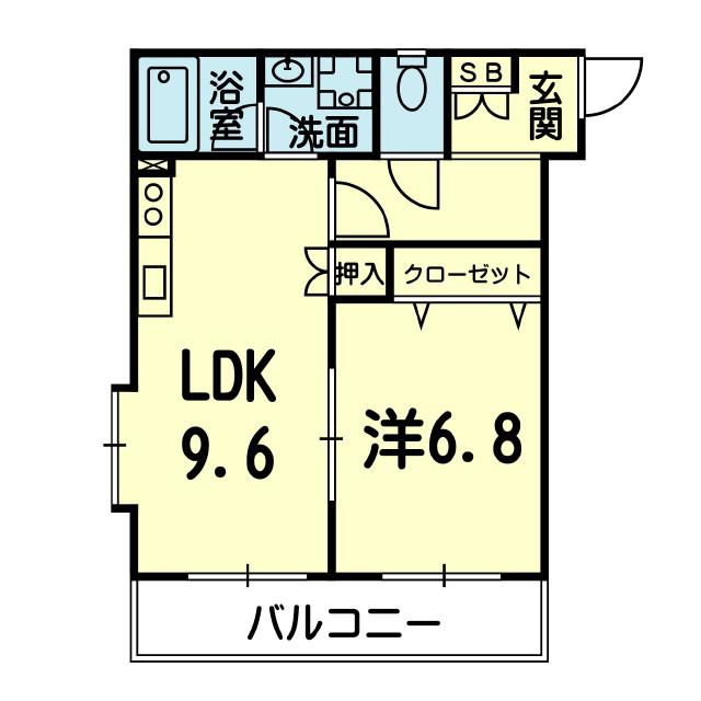 カーサ・リポサンテ(1LDK/3階)の間取り写真